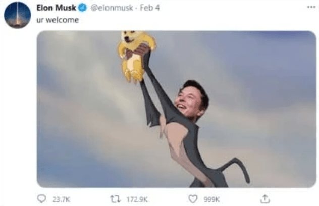 狗狗币短线快速拉升<strong></p>
<p>狗狗币行情</strong>!马斯克“初心不改”:会继续支持狗狗币