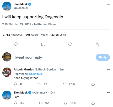 马斯克称将继续支持狗狗币，“正在买入”