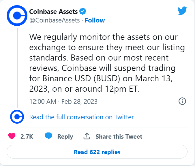SEC监管重拳威慑下<strong></p>
<p>币安交易软件app</strong>，Coinbase将暂停币安稳定币的交易