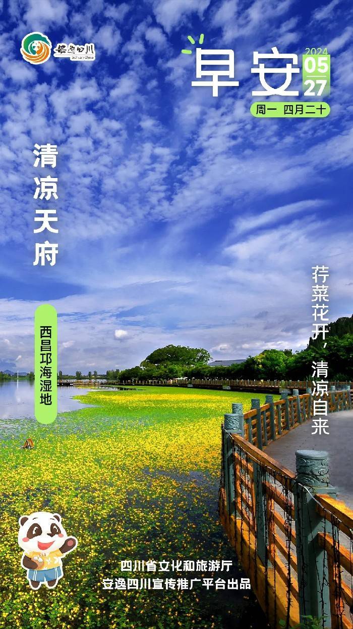 安逸四川日历海报｜荇菜花开<strong></p>
<p>安逸花</strong>，清凉自来
