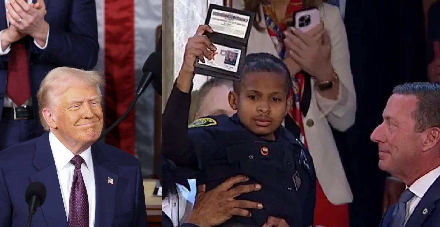 特朗普国会演讲<strong></p>
<p>链币世界</strong>,任命13岁脑癌患者为特勤局特工,民主党人沉默举牌:你削减了癌症研究