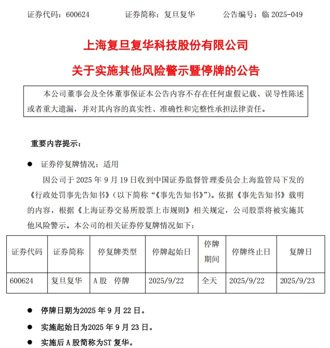 停牌!600624<strong></p>
<p>币澳国际</strong>,将被ST