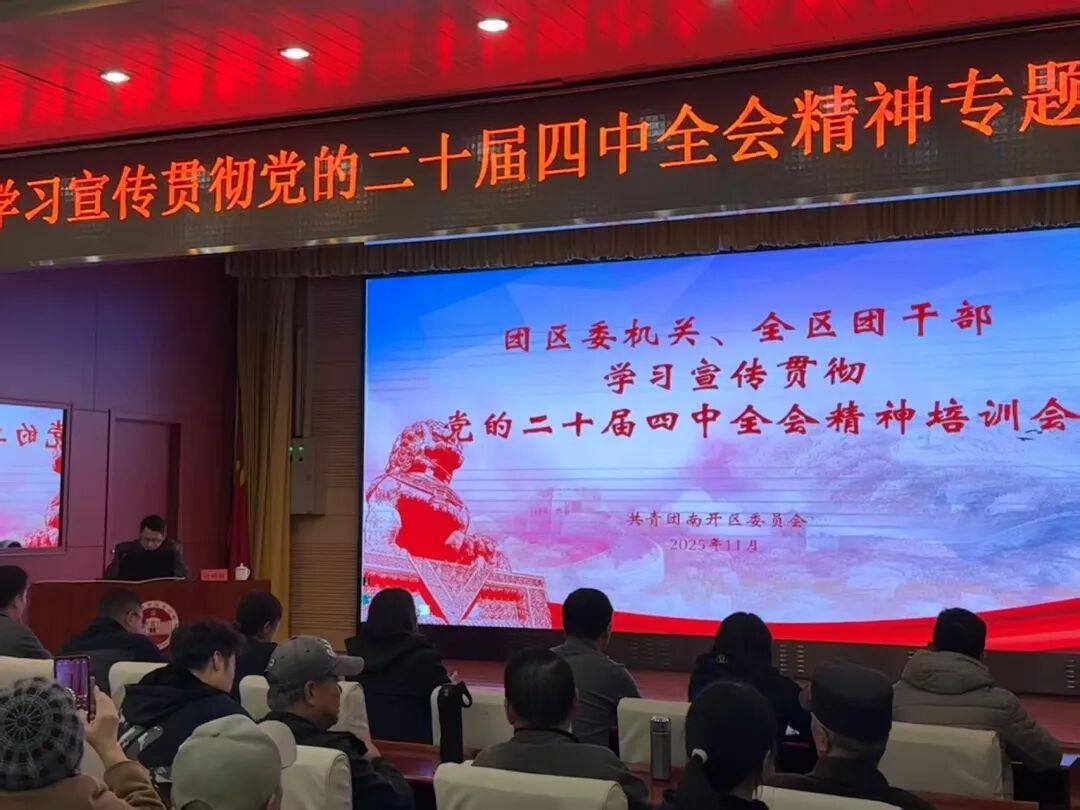 【团团动态】南开团区委举办学习宣传贯彻党的二十届四中全会精神培训会