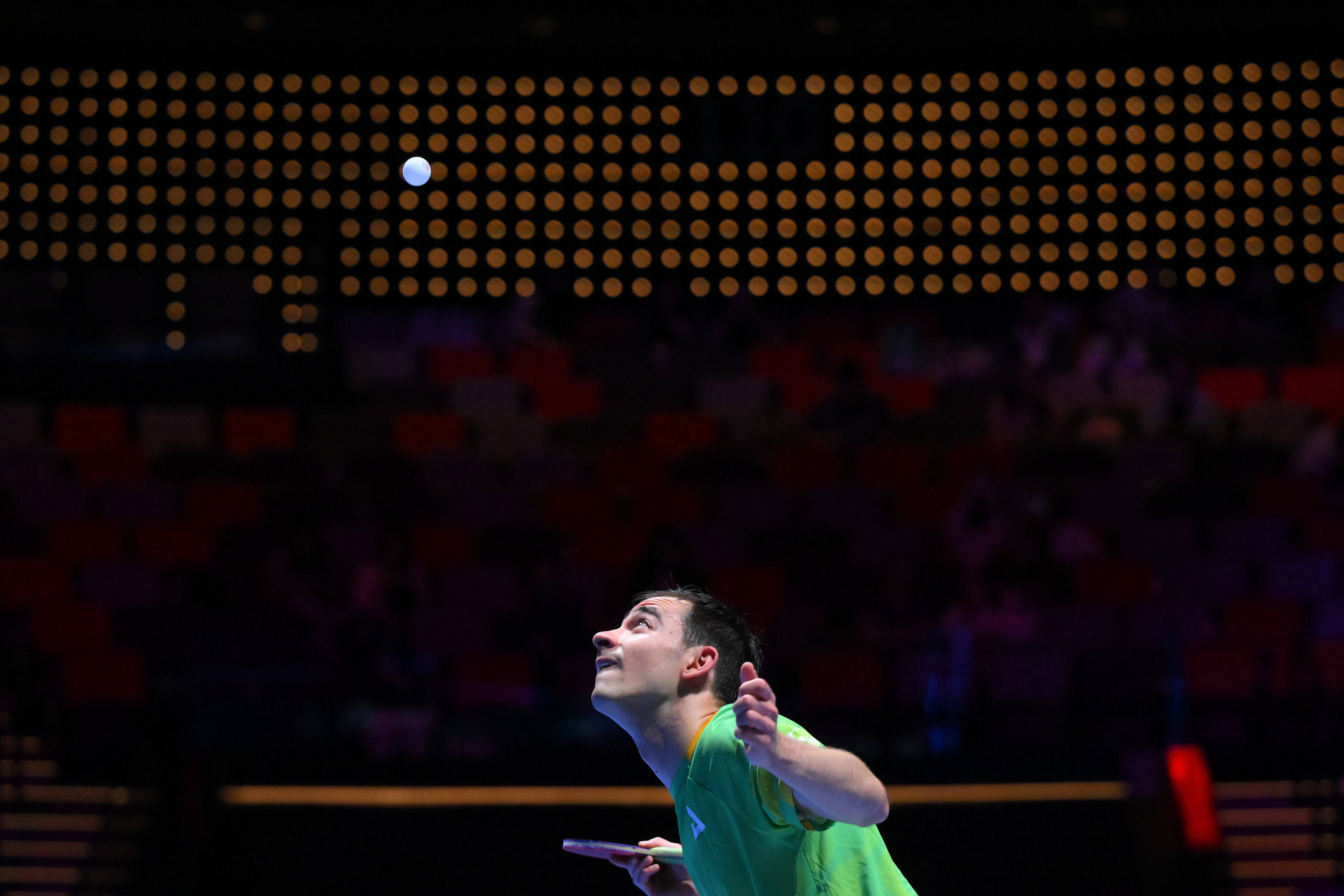 (体育)乒乓球——世界杯男单:雨果·卡尔德拉诺晋级四强